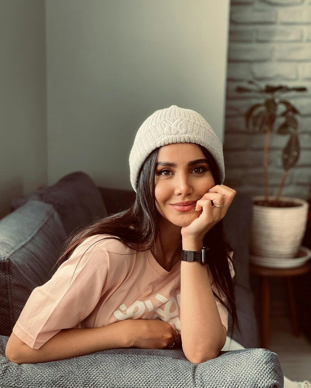 Portrait of a young woman smiling