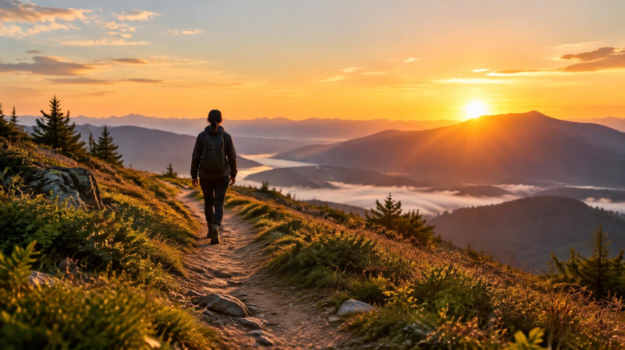 sunrise over mountains